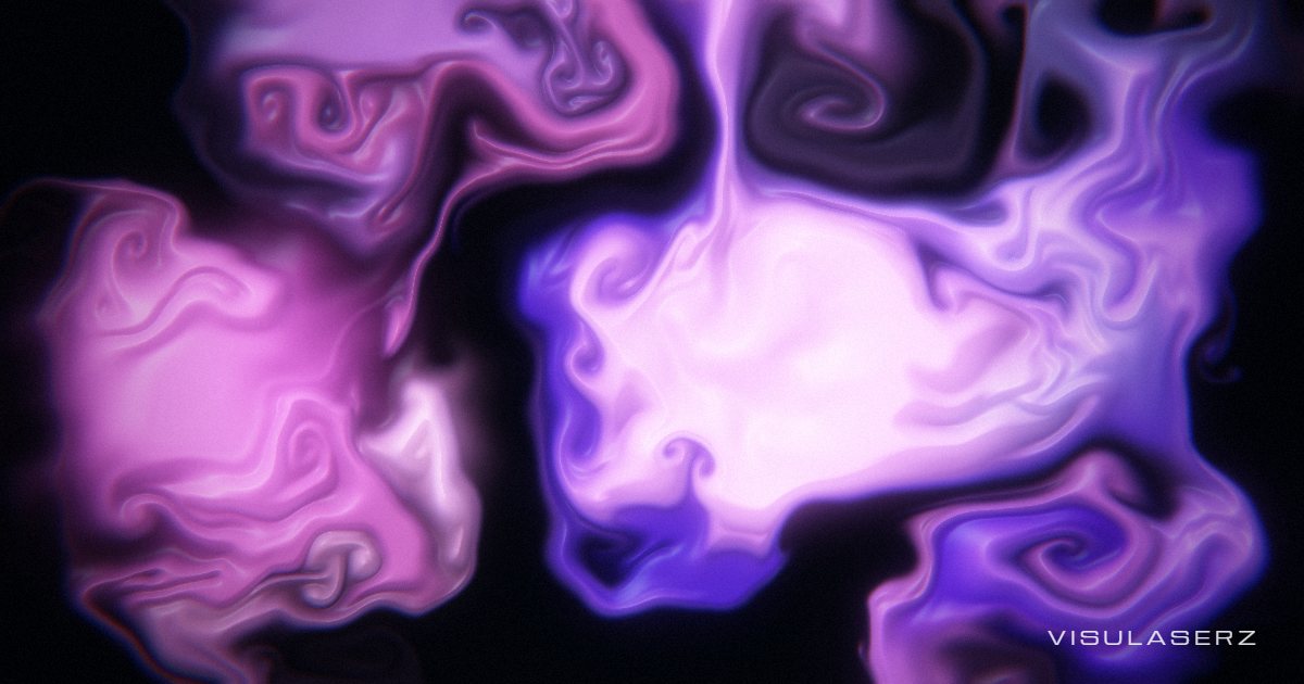 Ink, a Visulaserz music visualizer scene: Bass drives the fluid, each kick injects a fresh plume, mids feed twin dye jets and treble curls their lit edges