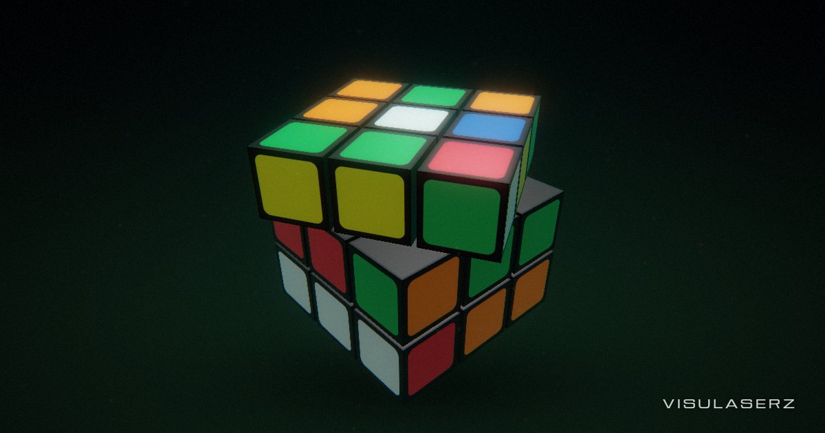 Twist, a Visulaserz music visualizer scene: A puzzle cube turns a face on every beat: ten moves scramble it, ten more solve it again